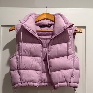 Zara Light Purple Puffer Vest